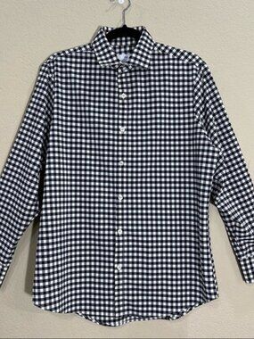 MIZZEN + MAIN Plaid L/S Button Down Shirt Men's Sz S Standard Fit Outdoor Hiking